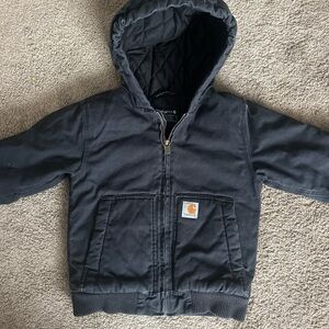 Carhartt Black Hooded Sweatshirt Durable Workwear Style